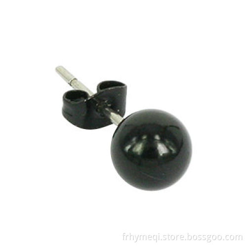 Stainless Steel Plated Ball Earring, Made of 316 Stainless Steel Material
